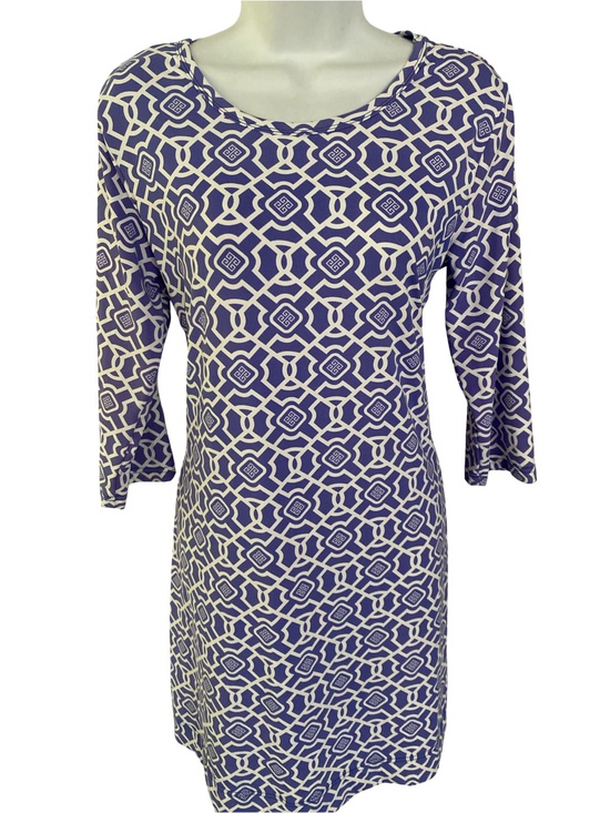 Lulu-B Dresses & Skirts - Lulu-B Purple and White Geometric Shift Dress-M